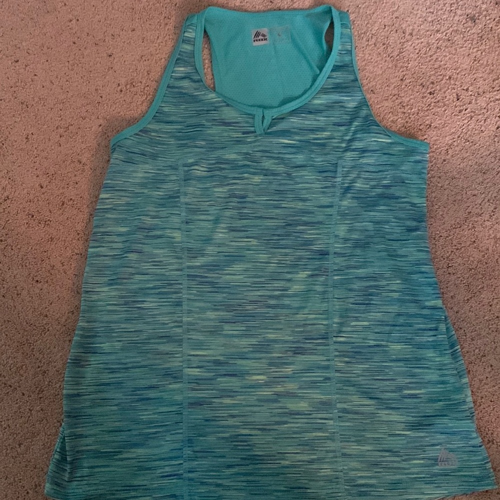 Reebok green racer back tank